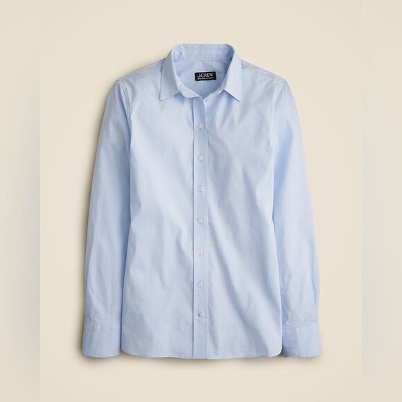NWT J CREW Wren slim shirt in stretch cotton poplin in Blue Eoe - Picture 7 of 9